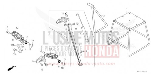 MARCHE/BEQUILLE CRF450RM de 2021